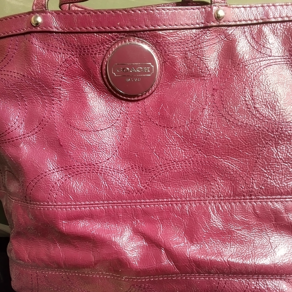 Leather coach purse